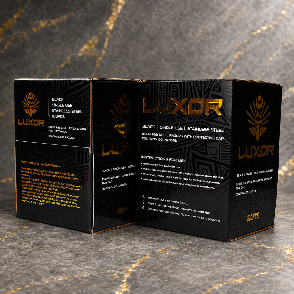Amun razors packaging detail